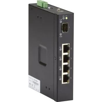 BLACK BOX CORPORATION LIE401A — GIGABIT ETHERNET (1000-MBPS) EXTREME TEMPERATURE POE SWITCH - (4) 10/100/1000-MB