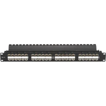 BLACK BOX CORPORATION JPM820A-HD — CAT6 FEED-THROUGH HIGH-DENSITY PATCH PANEL - 1U, UNSHIELDED, 48-PORT