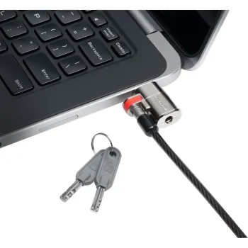 KENSINGTON K67974WW — Kensington K67974WW ClickSafe Keyed Lock for Dell Laptops and Tablets - Silver - Carbon Steel - For Notebook - Tablet