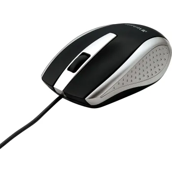 VERBATIM 99741 — CORDED NOTEBOOK OPTICAL MOUSE-SILVER