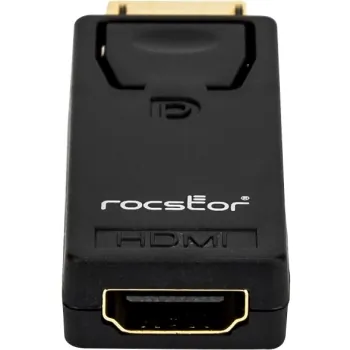 ROCSTOR Y10A170-B1 — PREMIUM DISPLAYPORT TO HDMI VIDEO ADAPTER CONVERTER - M/F - GOLD PLATTED CONNECT