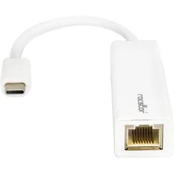 ROCSTOR Y10A173-W1 — PREMIUM USB-C TO GIGABIT NETWORK ADAPTER - USB TYPE-C TO GIGABIT ETHERNET 10/100