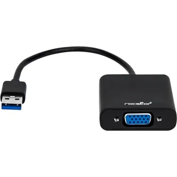 ROCSTOR Y10A178-B1 — PREMIUM USB TO VGA ADAPTER USB 3.0 TO VGA EXTERNAL USB VIDEO GRAPHICS ADAPTER FO