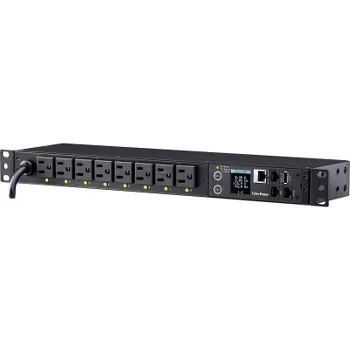 CyberPower PDU41001 — PDU41001 - POWER DISTRIBUTION UNIT - 1U - 120 VAC - 8 - NEMA 5-15R - 15A - 3 YEA