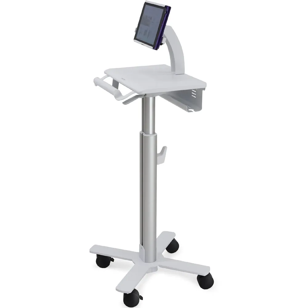 ERGOTRON SV10-1400-0 — TABLE CART - ALUMINUM - WHITE - HEIGHT ADJUSTABLE YET SMALL, SIMPLE AND LIGHTWEI