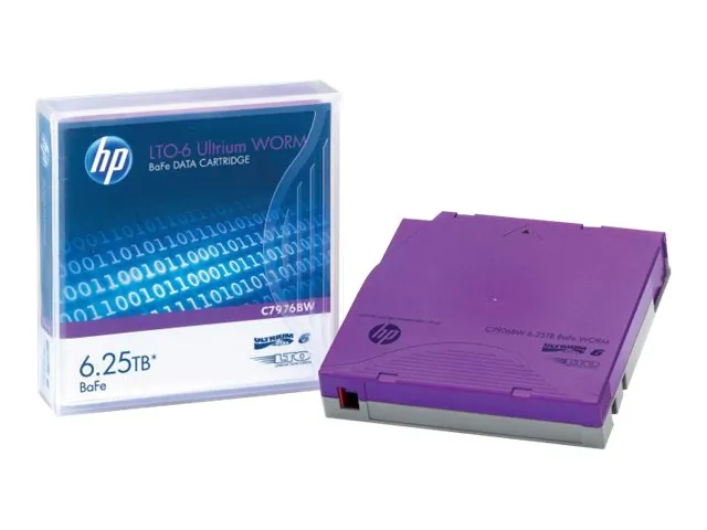 HPE C7976BW — HPE LTO6 ULTRIUM 6.25TB BAFE WORM DATA CARTRIDGE - LIMITED LIFETIME WARRANTY