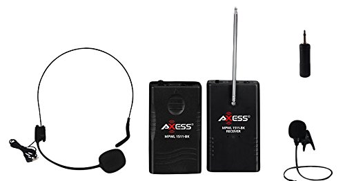 AXESS MPWL1510-BK - Axess VHF Channel Long Range Wireless Microphones