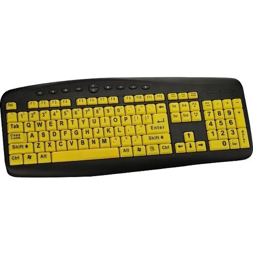 ERGOGUYS CST104LPY — LARGE PRINT 104 KEY SOFT TOUCH KEYBOARD