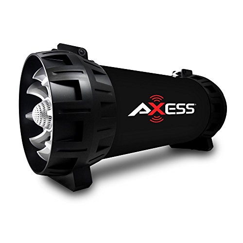 AXESS SPBT1065BK - Axess Portable Bluetooth Speaker Built-in Dancing Led Lights