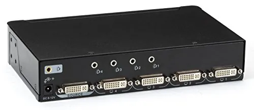 BLACK BOX CORPORATION AVSP-DVI1X4 — DVI-D 1x4 Splitter with Audio Support and HDCP Compliance