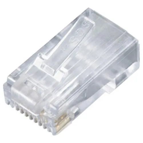 BLACK BOX CORPORATION FMTP5E-250PAK — EIGHT-CONDUCTOR PLUG WORKS WITH FLAT, OVAL, OR ROUND CABLE. FOR 24 OR 26 AWG SOL