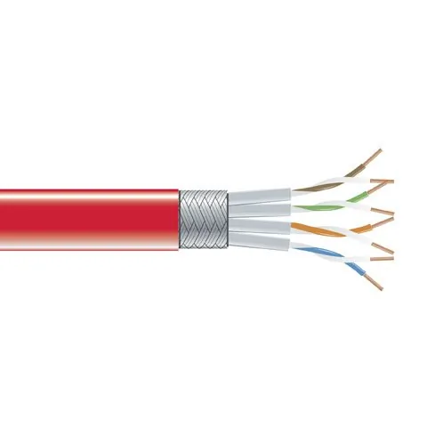 BLACK BOX CORPORATION EVNSL0272RD-1000 — CAT6 250-MHZ STRANDED ETHERNET BULK CABLE - SHIELDED (S/FTP), CM PVC, RED, 1000-
