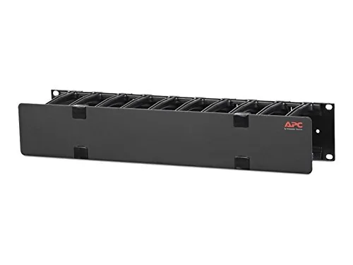 APC - Schneider Electric AR8600A — APC by Schneider Electric Horizontal Cable Manager, 2U x 4" Deep, Single-Sided with Cover - Cable Manager - Black - 2U Rack Height - 19" Panel Width - TAA Compliant
