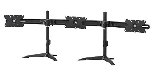 AMER NETWORKS AMR3S32 — TRIPLE MONITOR ULTRA SLIM STAND BASED DESK MOUNT. SUPPORTS 3  32 INCH LCD/LED MO