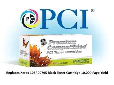 PCI 108R00795-PCI — PCI XEROX PHASER 108R00795 108R795 HIGH YIELD BLACK TONER CARTRIDGE 10K YIELD FO
