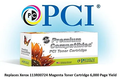 PCI 113R00724-PCI — PCI BRAND ECO-FRIENDLY REMAN XEROX 113R00724 113R724 HIGH YIELD MAGENTA TONER CA