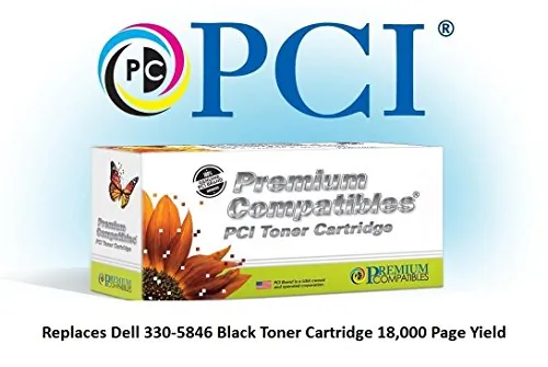PCI 330-5846-PCI — PCI BRAND DELL 330-5846 330-5851 XL BLACK TONER CARTRIDGE 18000 PAGE HIGH YIELD