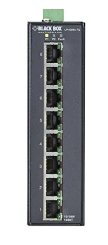 BLACK BOX CORPORATION LPH008A-R2 — BLACK BOX LPH008A-R2 SWITCH - GIGABIT ETHERNET (1000-MBPS) EXTREME TEMPERATURE P