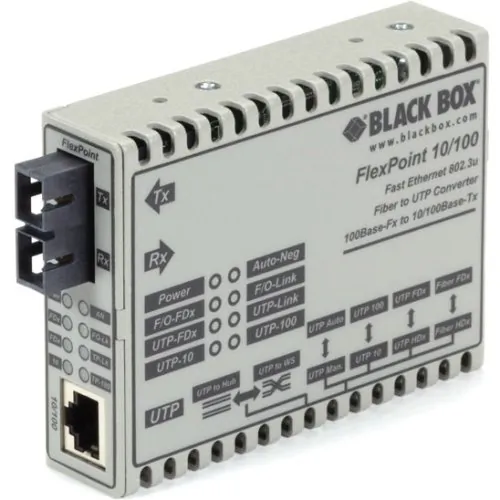 BLACK BOX CORPORATION LMC100A-SC-R3 — FAST ETHERNET (100-MBPS) MEDIA CONVERTER - 10/100-MBPS COPPER TO 100-MBPS MULTIM