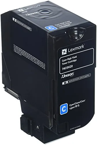 Lexmark 74C0H20 — LEXMARK 74C0H20 CYAN TONER CARTRIDGE FOR USE IN CS/CX725 ESTIMATED YIELD 12K