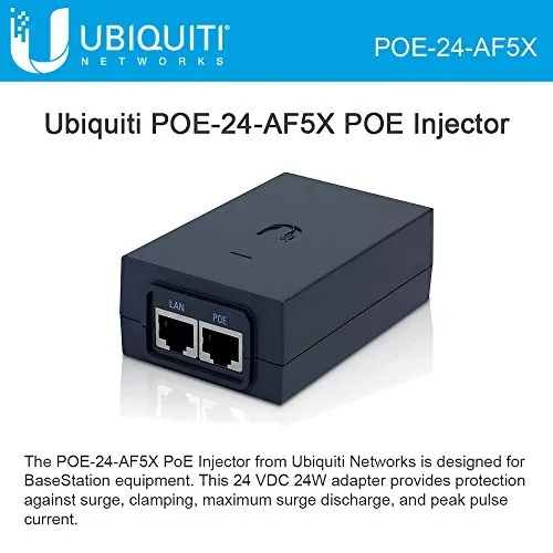 Ubiquiti POE-24-AF5X — Ubiquiti 24V PoE Injector for AF-5X Devices