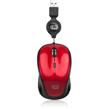 Adesso IMOUSES8R — ADESSO USB MINI MOUSE, WITH RETRACTABLE USB CABLE, ADJUSTABLE 3 LEVEL DPI SWITCH