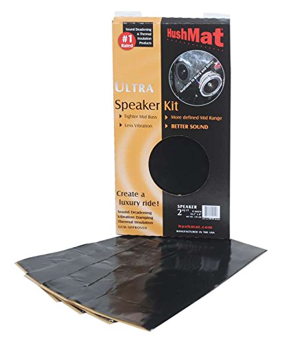 Hushmat 10110LUCAS - Hushmat Ultra Speaker Kit (4) 6 X 12-black Foil 2 Sq. Ft.
