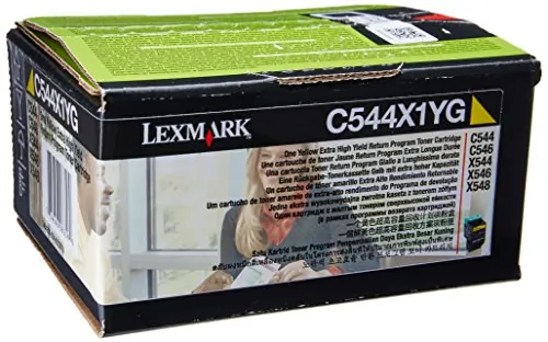 Lexmark LEXC544X1YG — Lexmark Extra High Yield Yellow Return Program Toner Cartridge (4000 Yield)