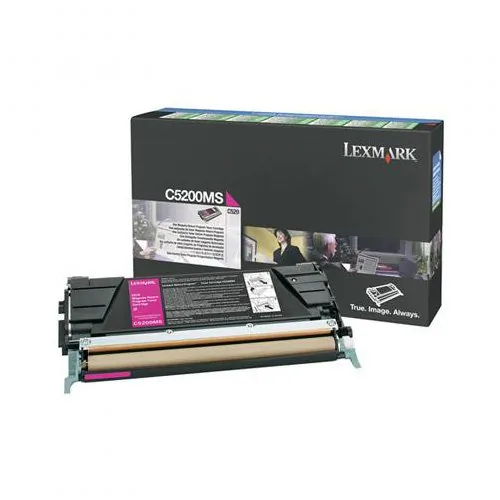 Lexmark C5200MS — Lexmark Toner Cartridge - Laser - Standard Yield - 1500 Pages - Magenta - 1 Each