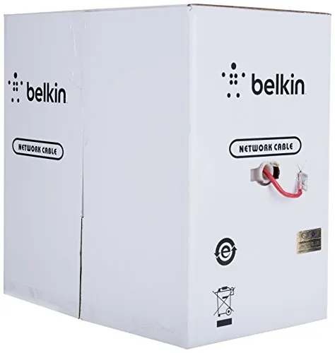 Belkin A7J704-1000-RED — BULK CABLE - UNSHIELDED TWISTED PAIR (UTP) - BARE WIRE RIGHT CONNECTOR - BARE WI