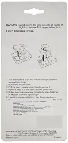 Brother TC8001 — BROTHER TC 8001 - LAMINATED TAPE - BLACK ON GREEN - 25 FEET - PT-6, PT-8, PT-10,