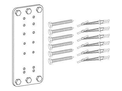 ERGOTRON 60-591-003 — ERGOTRON 60-591-003 STEEL STUD WALL MOUNTING KIT
