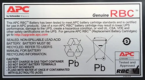 APC - Schneider Electric RBC33 — UPS BATTERY - LEAD-ACID BATTERY - INTERNAL