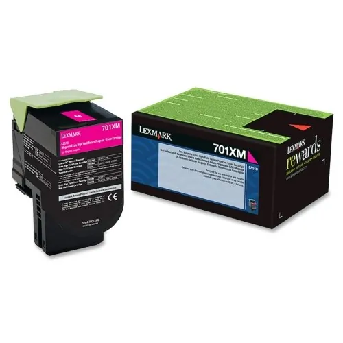 Lexmark 70C1XM0 — Lexmark Unison 701XM Toner Cartridge - Laser - Extra High Yield - 4000 Pages - Magenta - 1 Each