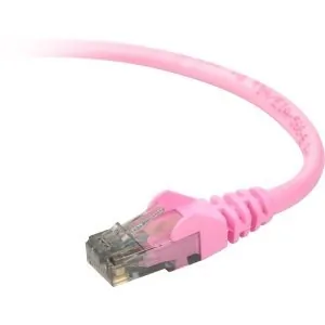 Belkin A3L980-14-PNK-S — PATCH CABLE - UNSHIELDED TWISTED PAIR (UTP) - MALE LEFT GENDER - MALE RIGHT GEND