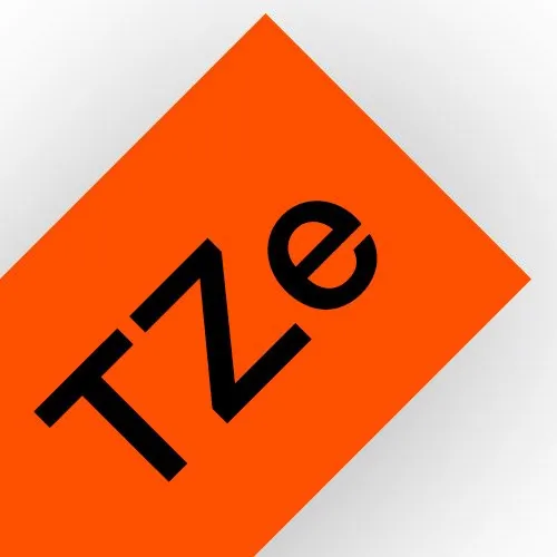 Brother TZE-B41 — Brother P-touch TZe 3/4 Laminated Lettering Tape - 3/4 - Thermal Transfer - Fluorescent Orange - 1 Each