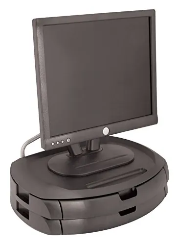 KANTEK KTKMS200B — LCD STAND/ORGANIZER. SERVES AS BOTH AN LCD STAND CONVENIENT ORGANIZER. 2 DRAWERS