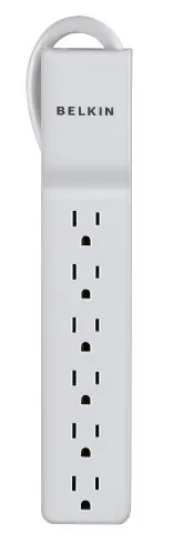 Belkin RA2184 — Belkin 6-outlet Home And Office Surge Protector (2.5ft Cord) BKNBE10600025
