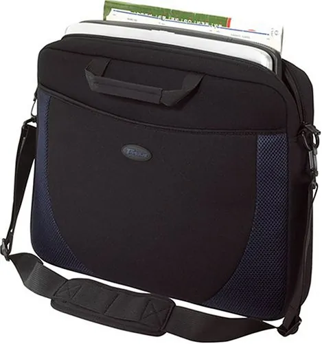 Targus CVR217 — CARRYING CASE - FOR LAPTOP - NEOPRENE - SHOULDER STRAP - BLUE; BLACK