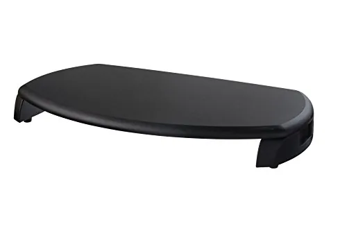 KANTEK MS280B — Kantek CRT/LCD Stand with Keyboard Storage - Up to 21 Screen Support - 80 lb Load Capacity - LCD, CRT Display Type Supported - 3 Height x 23 Width x 13.3 Depth - Desktop - Medium Density Fiberboard (MDF) - Black