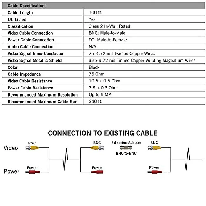 Night Owl-CAB-UL2-100VP