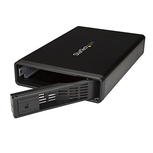 STARTECH S351BMU33ET — eSATA Enclosure - Hard Drive Enclosure for 3.5in SATA HDD - USB 3.0 / eSATA - Trayless - External HDD Enclosure - Metal - Easily connect and hot swap 3.5 in. SATA III hard drives, through eSATA or USB 3.0 with this hard drive enclosure - eSATA enclosure - Hard drive enclosure - External hard drive enclosure - HDD enclosure - 3.5 hard drive enclosure - SATA enclosure