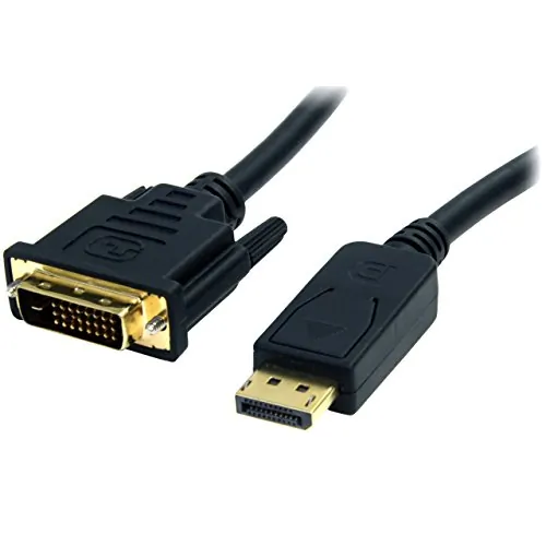 STARTECH DP2DVI2MM6 — 6FT PASSIVE DP 1.2 TO DVI-D SINGLE-LINK CABLE CONNECTS DVI MONITOR; 1920X1200/10