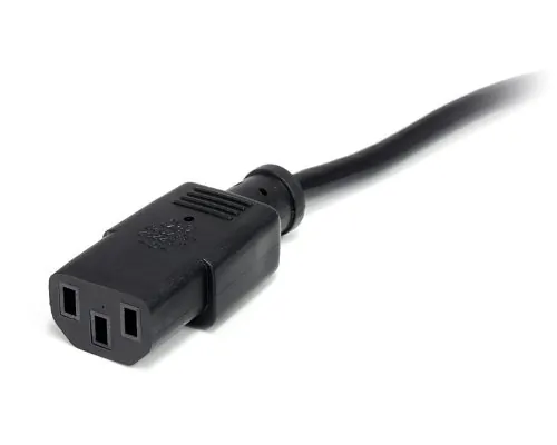 STARTECH PXT1011 — 1FT (30CM) 18AWG FLEXIBLE COMPUTER POWER CORD W/ NEMA 5-15P AND IEC 60320 C13 CO