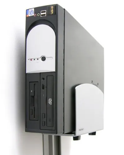 ERGOTRON 97-468-202 — VERTICAL UNIVERSAL CPU HOLDER - SILVER - FREES UP WORK SPACE; MOUNTING VERSATILI