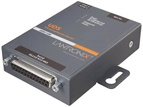 Lantronix UD1100002-01 — SINGLE PORT 10/100 DEVICE SERVER WITH INTERNATIONAL POWER SUPPLY AND ADAPTERS
