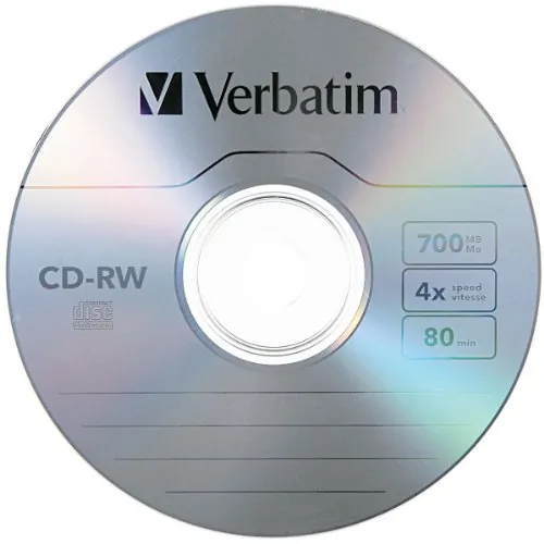 VERBATIM 95117 — Verbatim 700MB CD-RW Discs, 2X-4X Speed, 1 Pack