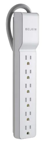 Belkin BE106000-04 — 709J 15K CEW 6OUT 4CORD REG PLG - THIS 720-JOULE SURGE PROTECTOR OFFERS SIX SURG