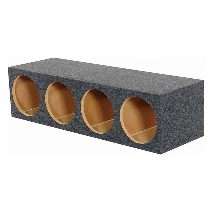 Qpower QHD124HOLE — Qpower 12-Inch 4-Hole MDF Empty Subwoofer Enclosure Box