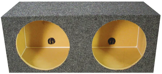 Qpower QMPSQ10E — Square Style Woofer Box for 10" Speakers - Dual Design